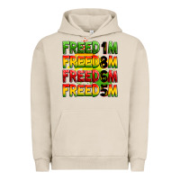 Pigment French Oak freedom freedom freedom freedom 1865 Urban Hoodie - Zillion Design Studio