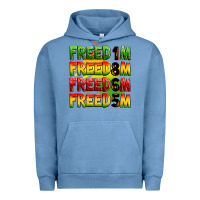 Pigment Pebble Blue freedom freedom freedom freedom 1865 Urban Hoodie - Zillion Design Studio