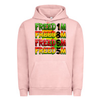 Pigment Salmon freedom freedom freedom freedom 1865 Urban Hoodie - Zillion Design Studio