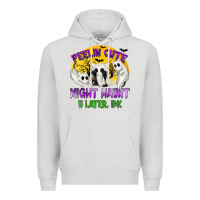 Dove Grey Feeling Cute Might Haunt U Later Premium Hoodie - texasbilliewilder