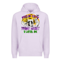 Lilac Feeling Cute Might Haunt U Later Premium Hoodie - texasbilliewilder