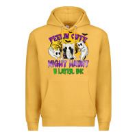 Mustard Feeling Cute Might Haunt U Later Premium Hoodie - texasbilliewilder