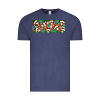 Vintage Denim Santa skeleton christmas Vintage Tee - Artiststas