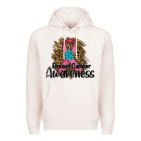 Pale Pink breast cancer awareness Premium Hoodie - RanaPortraitStore