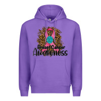 Purple breast cancer awareness Premium Hoodie - RanaPortraitStore