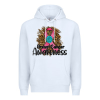 White breast cancer awareness Premium Hoodie - RanaPortraitStore