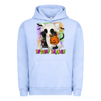 Pigment Grape Ice Spooky Season Ghost Cat Urban Hoodie - texasbilliewilder