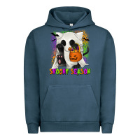 Pigment Midnight Navy Spooky Season Ghost Cat Urban Hoodie - texasbilliewilder