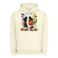 Pigment Pistachio Spooky Season Ghost Cat Urban Hoodie - texasbilliewilder