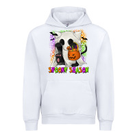 White Spooky Season Ghost Cat Urban Hoodie - texasbilliewilder