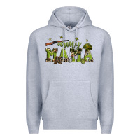 Heather Grey army mama Premium Hoodie - Zillion Design Studio