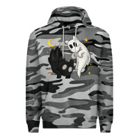 Slate Camo Ghost Cats with Balance Halloween Premium Hoodie - texasbilliewilder