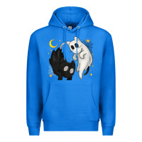 True Royal Ghost Cats with Balance Halloween Premium Hoodie - texasbilliewilder
