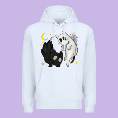 Ghost Cats With Balance Halloween Premium Hoodie Designed By Texasbilliewilder