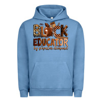 Pigment Pebble Blue black educator by popular demand Urban Hoodie - Zillion Design Studio
