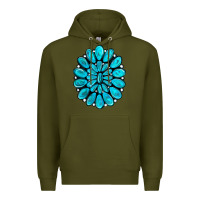 Army Green turquoise gemstone jewelny Premium Hoodie - RanaPortraitStore