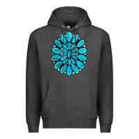 Charcoal Heather turquoise gemstone jewelny Premium Hoodie - RanaPortraitStore