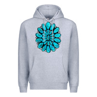 Heather Grey turquoise gemstone jewelny Premium Hoodie - RanaPortraitStore
