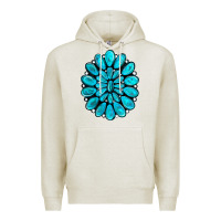 Oatmeal Heather turquoise gemstone jewelny Premium Hoodie - RanaPortraitStore