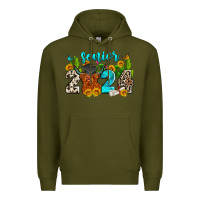 Army Green senior 2024 cow Premium Hoodie - Zillion Design Studio