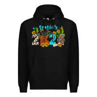 Black senior 2024 cow Premium Hoodie - Zillion Design Studio