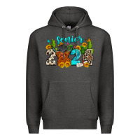 Charcoal Heather senior 2024 cow Premium Hoodie - Zillion Design Studio