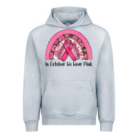 Heather Grey in october we wear pink Urban Hoodie - RanaPortraitStore