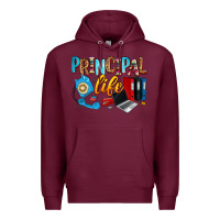 Burgundy principal life Premium Hoodie - Zillion Design Studio