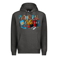 Charcoal Heather principal life Premium Hoodie - Zillion Design Studio