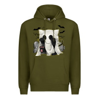 Army Green Ghost Cat Premium Hoodie - texasbilliewilder