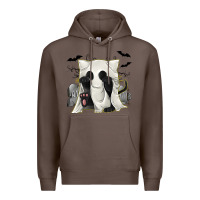Coffee Ghost Cat Premium Hoodie - texasbilliewilder