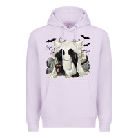 Lilac Ghost Cat Premium Hoodie - texasbilliewilder
