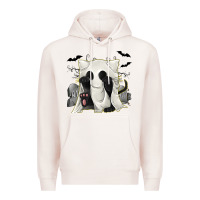 Pale Pink Ghost Cat Premium Hoodie - texasbilliewilder