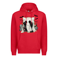 Red Ghost Cat Premium Hoodie - texasbilliewilder