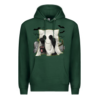 Sports Green Ghost Cat Premium Hoodie - texasbilliewilder