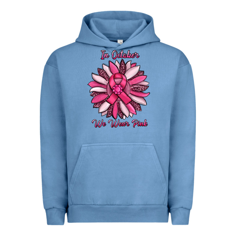 In October We Wear Pink Sunflower Urban Hoodie by RanaPortraitStore | Teevron