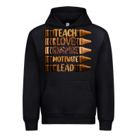 Black teach love inspire motivate lead Urban Hoodie - Zillion Design Studio