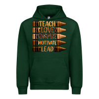 Forest Green teach love inspire motivate lead Urban Hoodie - Zillion Design Studio