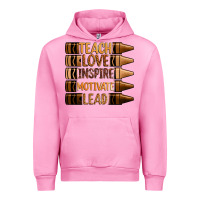 Fuchsia Pink teach love inspire motivate lead Urban Hoodie - Zillion Design Studio