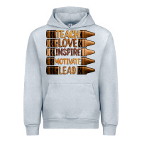 Heather Grey teach love inspire motivate lead Urban Hoodie - Zillion Design Studio