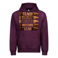 Mauve Wine teach love inspire motivate lead Urban Hoodie - Zillion Design Studio