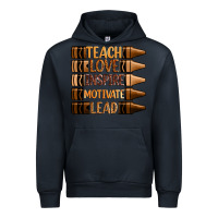 Navy teach love inspire motivate lead Urban Hoodie - Zillion Design Studio