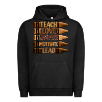 Pigment Black teach love inspire motivate lead Urban Hoodie - Zillion Design Studio