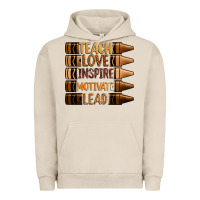 Pigment French Oak teach love inspire motivate lead Urban Hoodie - Zillion Design Studio