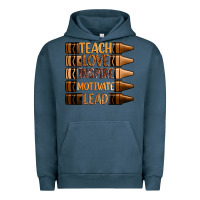 Pigment Midnight Navy teach love inspire motivate lead Urban Hoodie - Zillion Design Studio