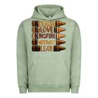 Pigment Oil Green teach love inspire motivate lead Urban Hoodie - Zillion Design Studio