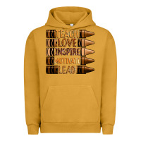 Pigment Peanut Butter teach love inspire motivate lead Urban Hoodie - Zillion Design Studio