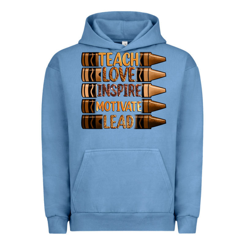 Teach Love Inspire Motivate Lead Urban Hoodie by Zillion Design Studio | Teevron