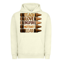 Pigment Pistachio teach love inspire motivate lead Urban Hoodie - Zillion Design Studio