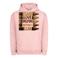 Pigment Salmon teach love inspire motivate lead Urban Hoodie - Zillion Design Studio